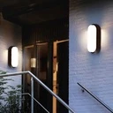LED wall light 12W Oval Exterior, 6500k, Black, Applied outdoors