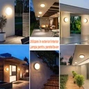 LED wall light 30W Round Exterior, 6500k, Black, Applied outdoors
