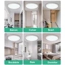 18W Smart LED Wall Lamp Radar Motion Sensor φ27cm 6500k White, Corridor lights