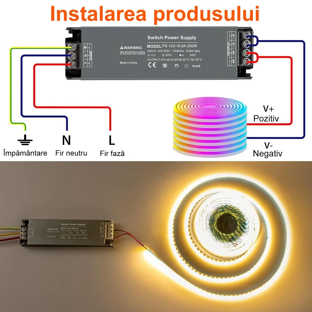Switching Power Supply Premium 12V, 16.6A, 200W