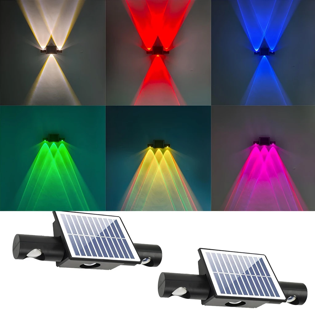 Solar lamp 3 LEDs, IP65, RGB