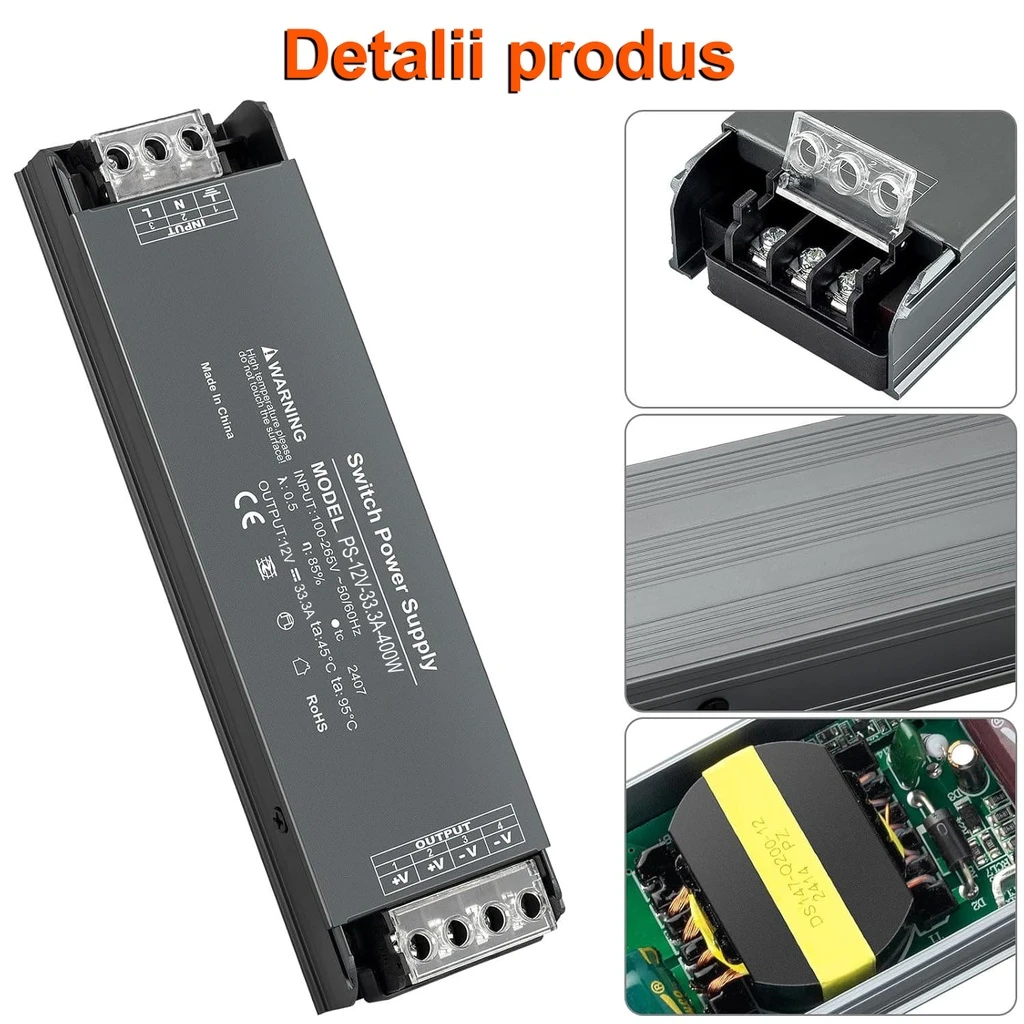 Premium Power Supply 12V, 33.3A, 400W
