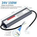 Switching Power Supply Slim, Outdoor IP68, 24V, 6.2A, 150W