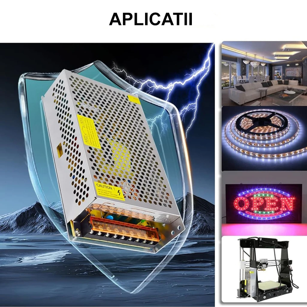 Switching Power Supply, IP20, 12V, 8.3A, 100W
