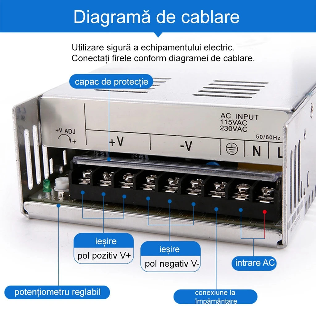 Switching Power Supply, IP20, 24V, 15A, 360W