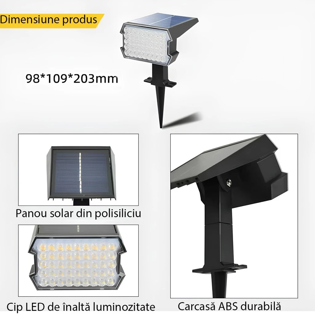 Solar Lamp 45 LEDs, IP65, for the garden, 6500k