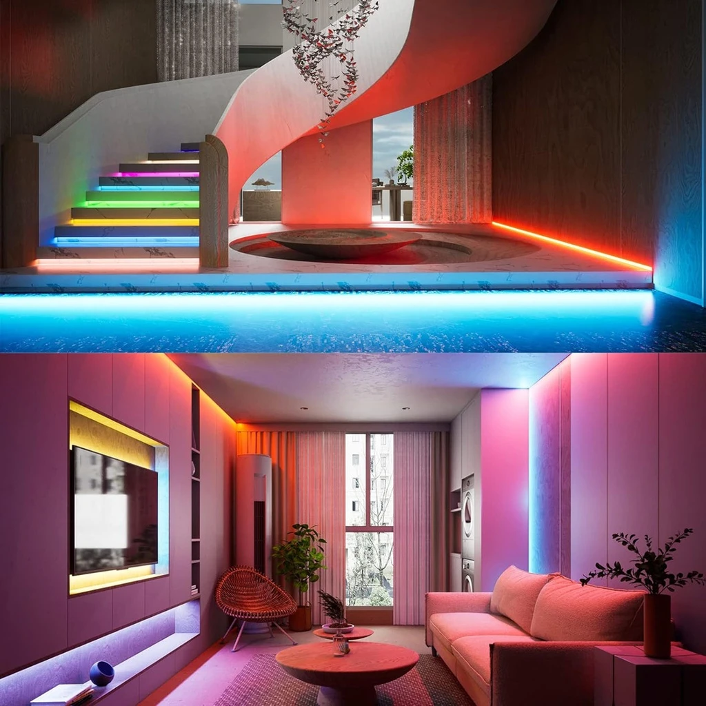 12V RGB LED Strip – COB 576 LEDs/m – 2880 LEDs – 10mm – IP20 – 5m Roll