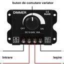 LED Strip Dimmer Manual – 12-24V, 30A Brightness Controller