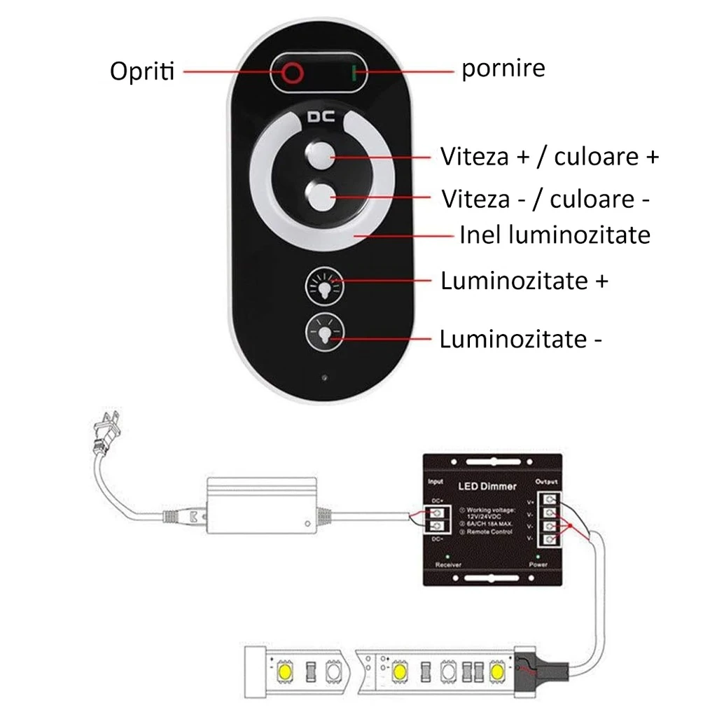Touch Monochrome LED Controller – 12V/24V
