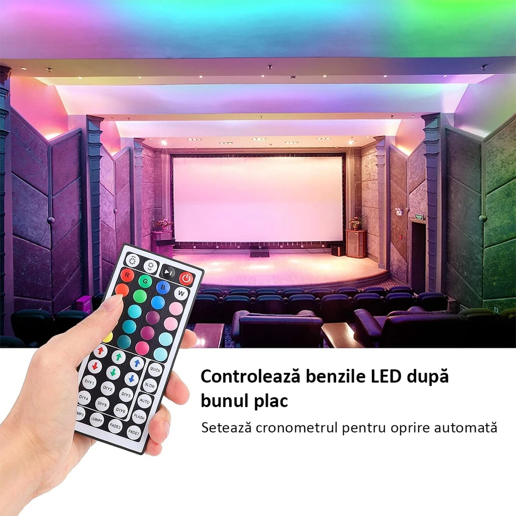 44-Key Remote RGB LED Strip Controller