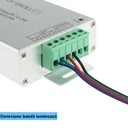 24A RGB LED Dimmer Controller – 12-24V, Metal, 24-Key Remote