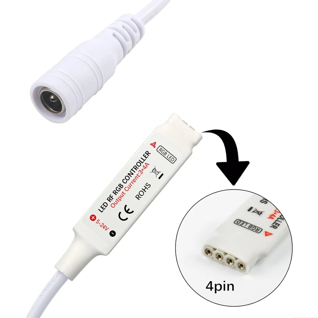 Wireless RGB LED Controller – Mini, 17 Keys RF, Fire Effect