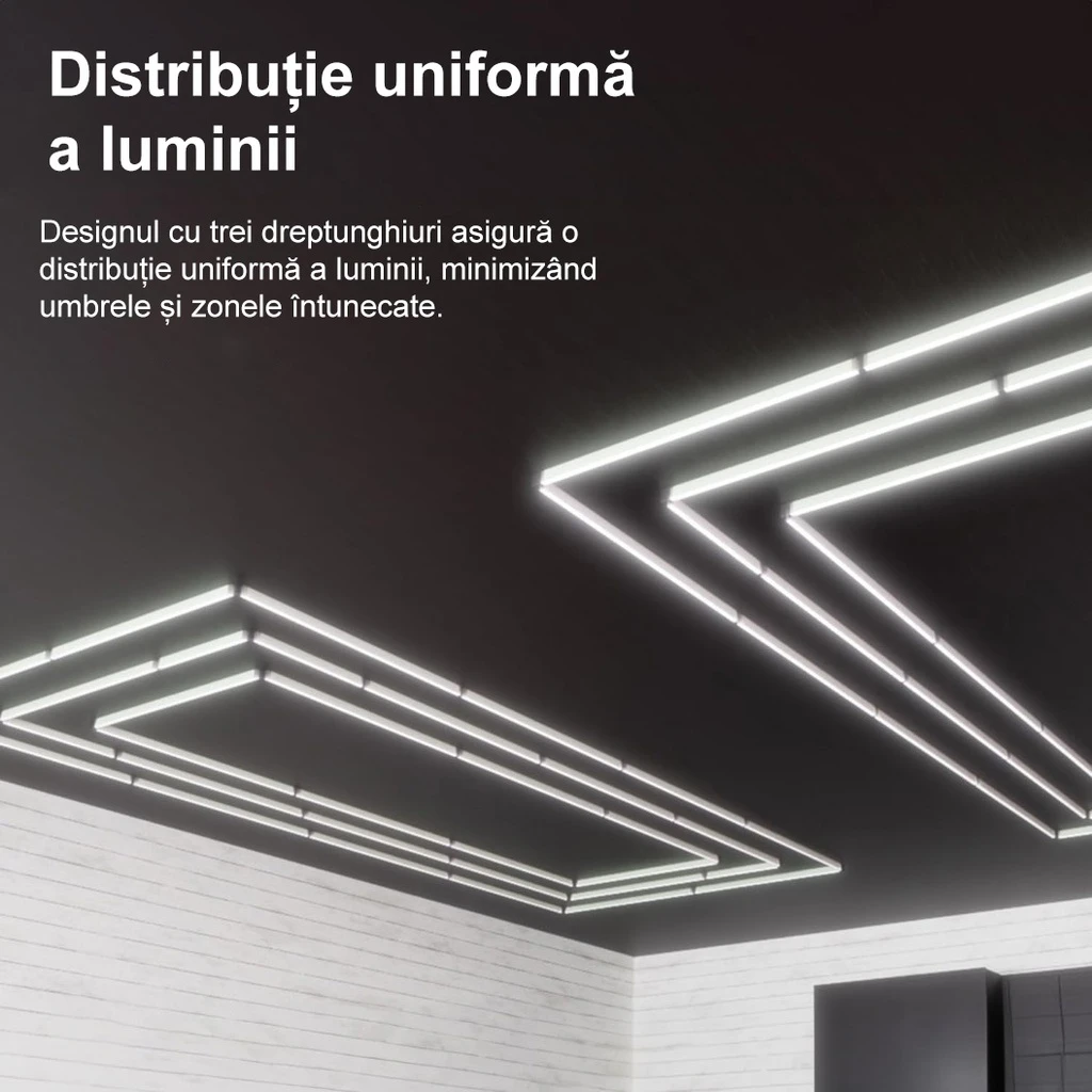 Set of 3 LED Rectangles 472W, 6500k, cool white light, 4.8x2.4m
