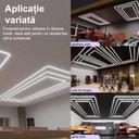 Set of 3 LED Rectangles 472W, 6500k, cool white light, 4.8x2.4m