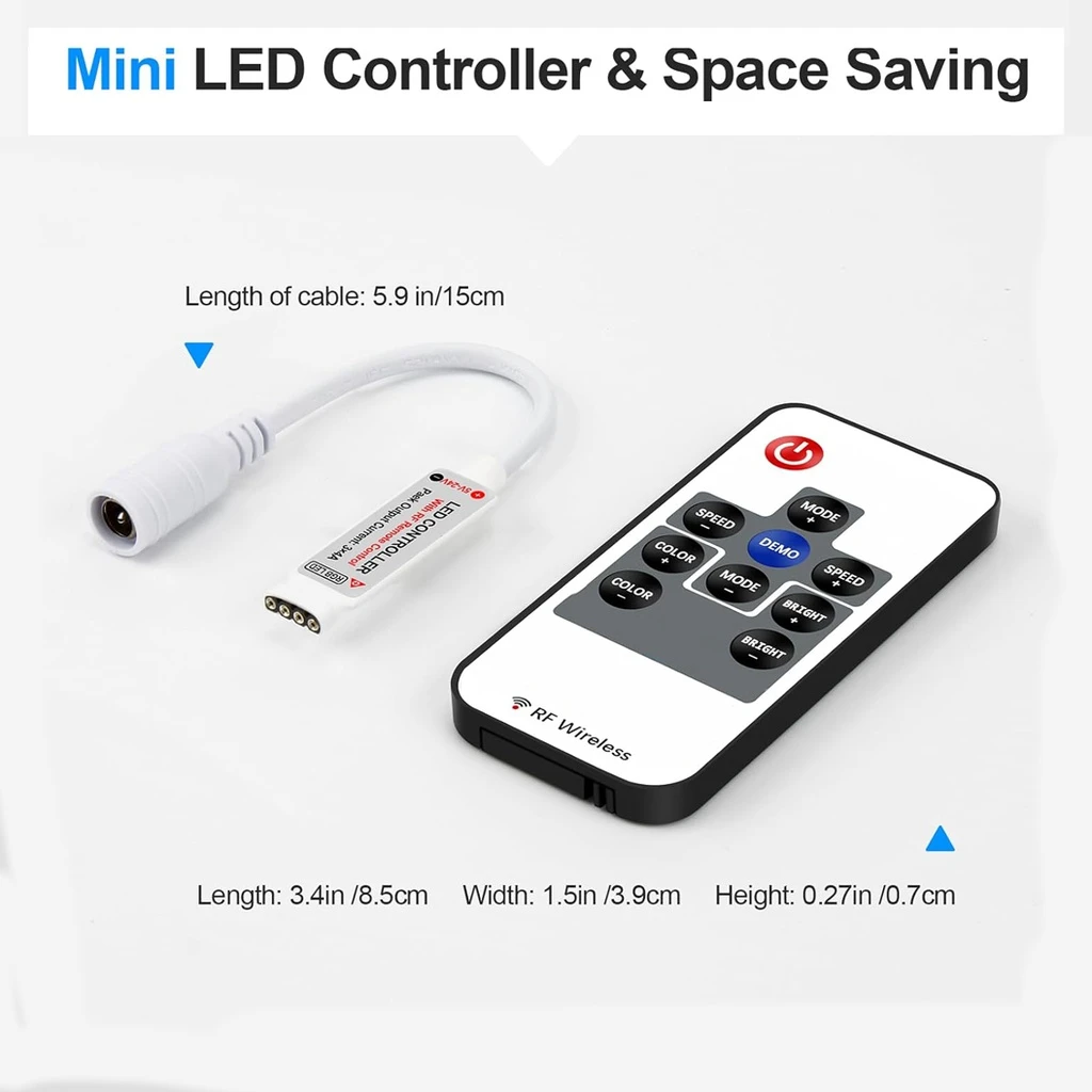 Mini RF Controller 10 Keys – RGB LED Band with 4 wires