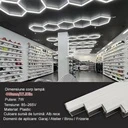 Honeycomb LED tube 7W, 440mm, plastic material, 6500k, cold white light