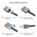 5-Pin RGBW LED Strip Light Connector, 12mm – for 5050 RGBW LED Tape Lights