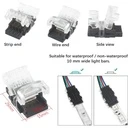 10mm 4-Pin LED Connector with 4 Wires – for RGB Strip Lights