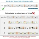 10mm 4-Pin LED Connector with 4 Wires – for RGB Strip Lights