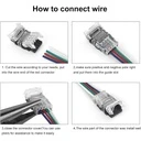 10mm 4-Pin LED Connector with 4 Wires – for RGB Strip Lights