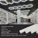 Honeycomb LED tube 17W, 1175mm, plastic material, 6500k, cold white light