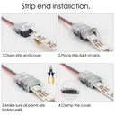 10mm 3-Pin LED Strip Connector with 3 Wires – for RGBW/3-Color LED Strips