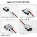 10mm 3-Pin LED Strip Connector with 3 Wires – for RGBW/3-Color LED Strips