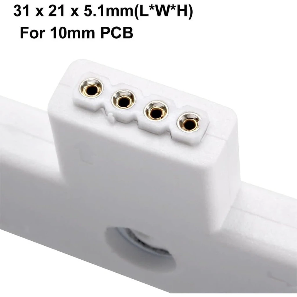 T-Shape RGB LED Strip Connector – 4-Pin 10mm for 5050 Light Strips