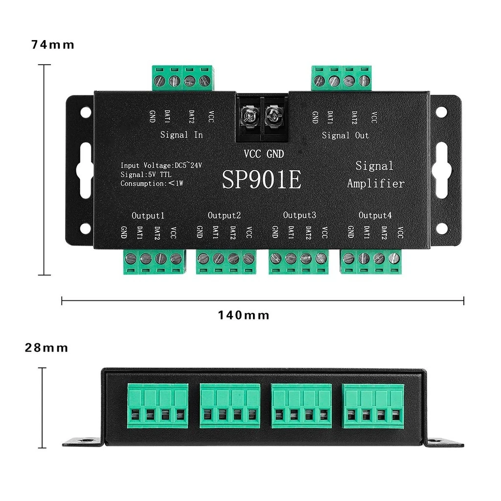 SP901E Digital LED Pixel Signal Amplifier