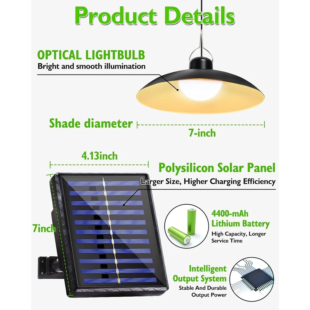 solar LED lamps with solar panel