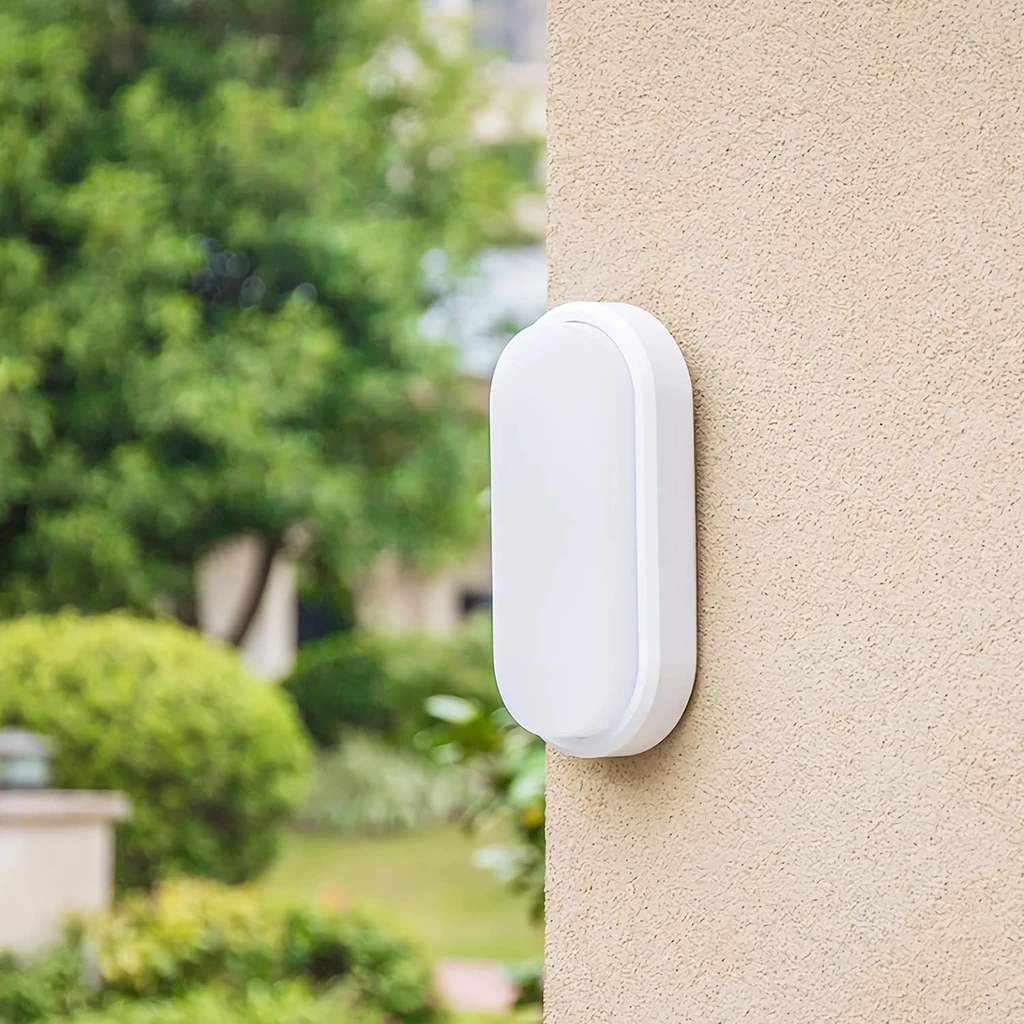 LED wall light 12W Oval Exterior, 4000k, White, Applied outdoors
