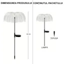 Solar LED lamp Jellyfish type, height 90 cm, for garden, IP65, multicolor light