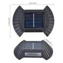 Solar LED bidirectional wall light, 8 LEDs, plastic material, IP65, 10 x 7.5 cm, 1.2 V battery, 300 mAh, warm white 3500k