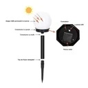 Set of 2 LED solar lamps, Spherical, Globe Type, Diameter 10 cm, Multicolor