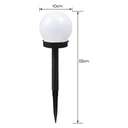 Set of 2 LED solar lamps, Spherical, Globe Type, Diameter 10 cm, Multicolor