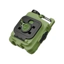Mini Keychain Pocket Flashlight, USB Type C Charging, Multifunctional, for Outdoor, Camping, Mountain, Cycling, 6.1 x 5 x 2.5 cm, Strong Light, Green Color