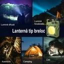 Mini Keychain Pocket Flashlight, USB Type C Charging, Multifunctional, for Outdoor, Camping, Mountain, Cycling, 6.1 x 5 x 2.5 cm, Strong Light, Green Color