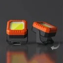 LED Flashlight Keychain, 5 Lighting Modes, USB Type C Charging, 5W, IPX5, 500 lm, COB, Orange