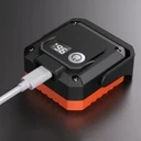LED Flashlight Keychain, 5 Lighting Modes, USB Type C Charging, 5W, IPX5, 500 lm, COB, Orange