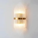 LED Wall Light for Indoor, Stainless Steel and Glass, Gold, 45x18 cm, 88002 Model