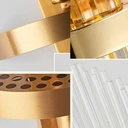 LED Wall Light for Indoor, Stainless Steel and Glass, Gold, 45x18 cm, 88002 Model