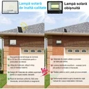 Set of 2 LED floodlights with Solar Panel, with Motion Sensor, Remote Control, Waterproof IP67, 322*2 built-in LEDs, 200W, 30x24 cm, Modern Design, Black