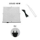 LED lamp 45W, 225 LEDs, 165 Red, 60 Blue, for growing plants indoors, 30 x 30 cm, multicolor