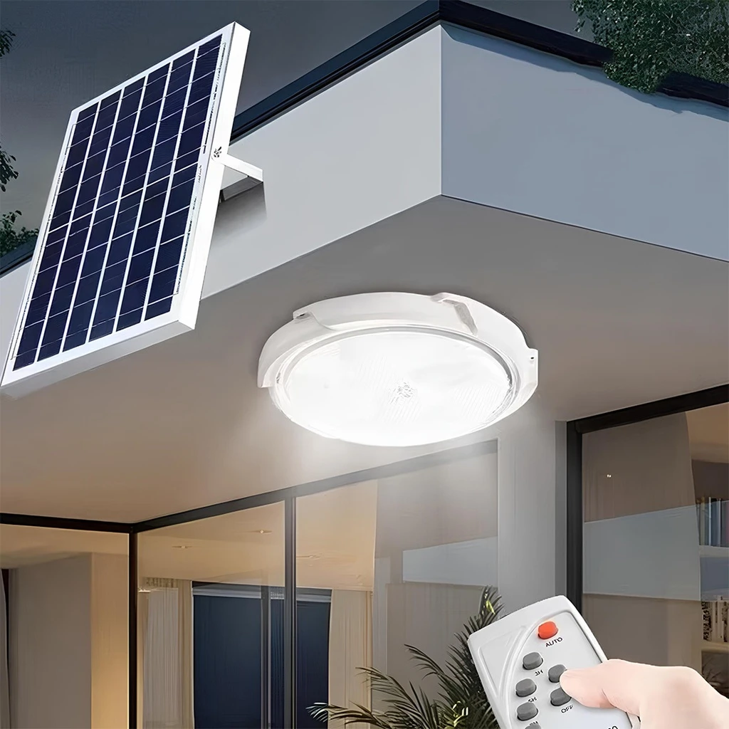 Solar Ceiling Light, 500 W, diameter 360 MM, with remote control, 6V/15W, Class A, 418 LEDs, Extension cord length 4.6 m, cold white light 6500k