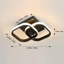 22W LED Ceiling Light – Modern Design with Squares, 3 Light Colors (Warm/Neutral/Cool White), Acrylic & Metal, Black