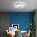 LED Chandelier 2 Circle, Goeco, Aluminum, 22 W, 25 x 17 x 9.5cm, White 