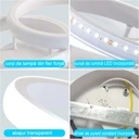 LED Chandelier 2 Circle, Goeco, Aluminum, 22 W, 25 x 17 x 9.5cm, White 