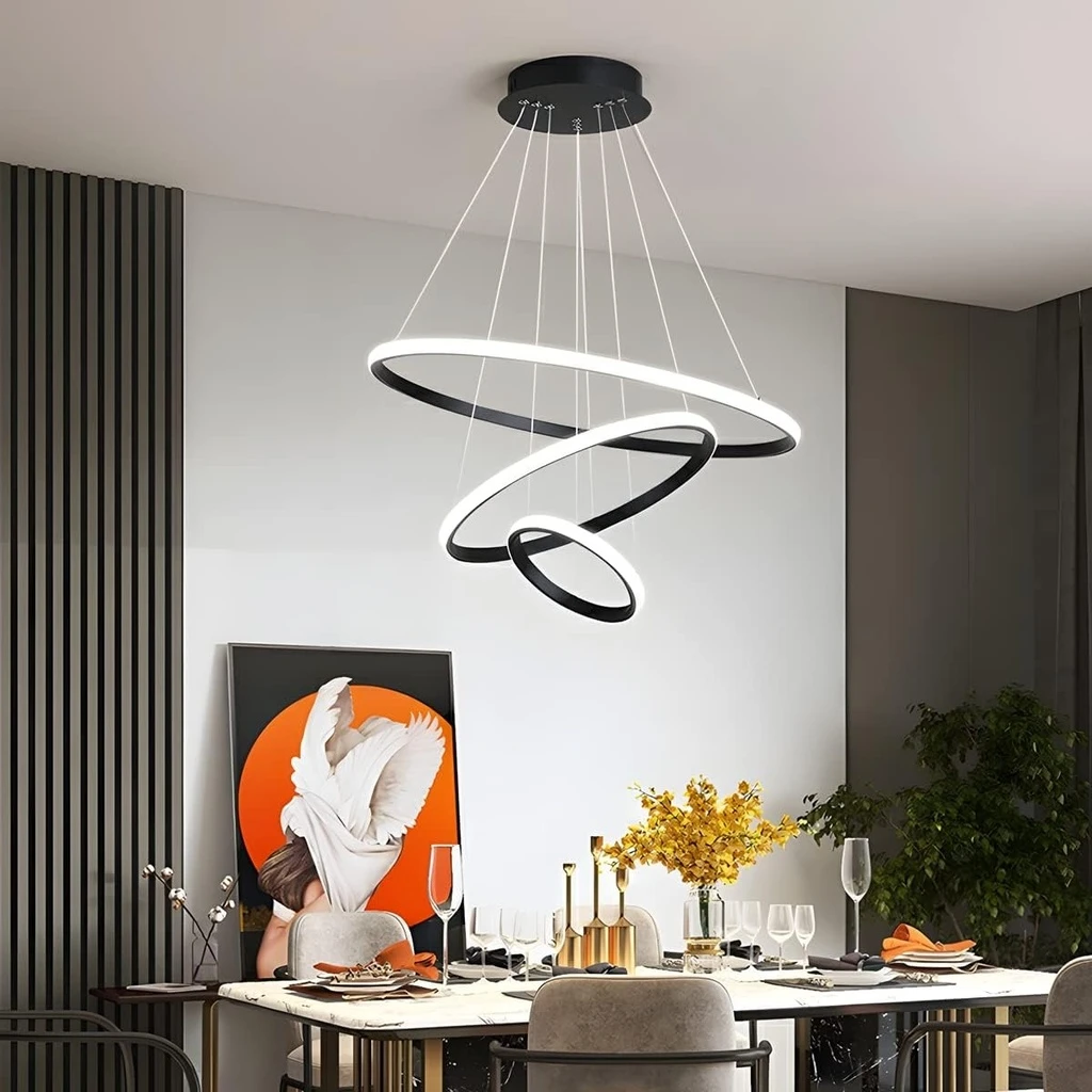 LED Chandelier, Comely, Aluminum, 220V, 76W, Black 