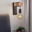 Rose LED, Vintage Retro Wooden Wall Lamp, E27, 1 Adjustable Arm, 8847/1 