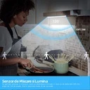 LED Motion Sensor Light – 72 LEDs, USB Rechargeable, Magnetic Holder & Adhesive Tape, 40 cm, Cool White Light 6500K, for Dressing Room, Closet, Bathroom, Hallway, Stairs